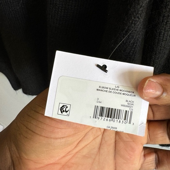 NWT BB Dakota  mock neck puff sleeve large polyester sweater - Picture 3 of 6